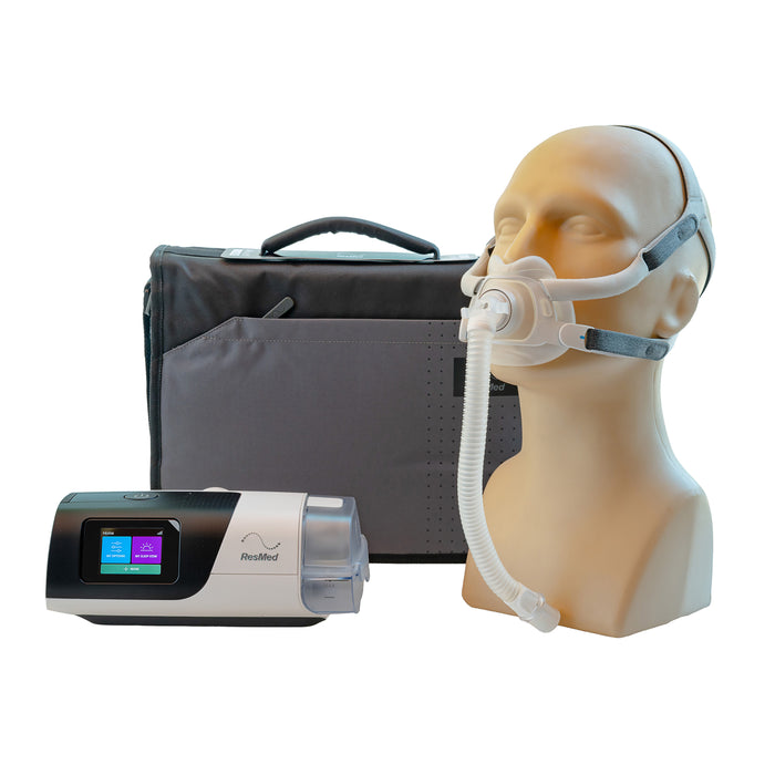 New ResMed AirSense 11 AutoSet Bundle – Includes SlimLine Hose, Full Face Mask, Carry Case, Power Supply, Water Chamber, Filter, and a User manual