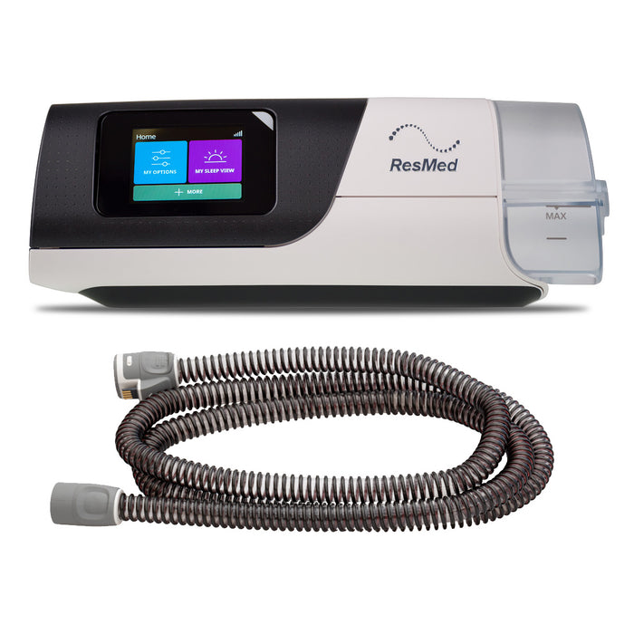 New ResMed AirSense 11 AutoSet with ClimateLineAir Heated Hose, Carry Case, Heated Humidifier, Filter, Universal Power Supply, and a User Manual